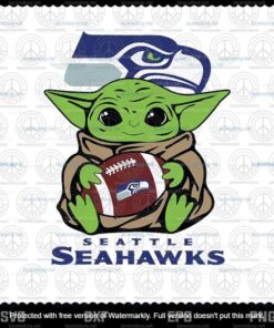 Baby Yoda Star Wars Seattle Seahawks svg, NFL Team svg, Football svg, Customizable Layered Svg, Svg Eps Png Dxf