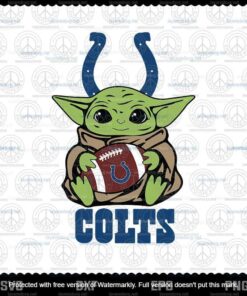 Baby Yoda Star Wars svg, Colts svg, Indianapolis Colts svg, NFL svg, Football svg, Customizable Layered Svg, Svg Eps Png Dxf