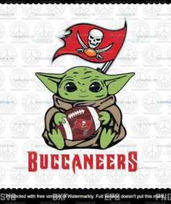 Baby Yoda Star Wars, Tampa Bay Buccaneers svg, NFL svg, Football svg, Customizable Layered Svg, Svg Eps Png Dxf