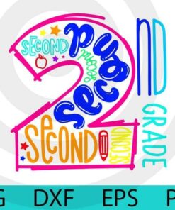 Back To School Shirt, 2nd Grade T-Shirt, First Day Of School, Student T-Shirt, School Tee, Boys Back To School Customizable Layered Svg, Svg Eps Png Dxf