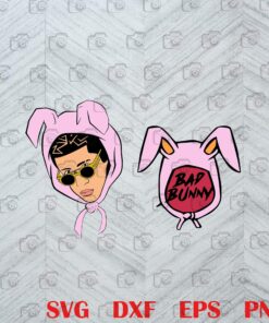 Bad Bunny, El Conejo Malo, Benito, Benito Antonio Mart??nez Ocasio, Rapper, Singer, and Songwriter, music, Layered SVG, DXF, PNG, EPS
