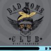 Bad Moms Club, Skull Mom, Messy Mom, Leopard Sunglasses, Yellow Headband,Skull Club, Bad Moms, Heaven Wings Customizable Png
