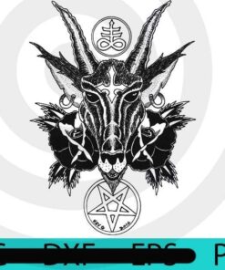 Baphoment and Satani, Halloween 2021, Halloween, Halloween Theme, Scary Halloween Art, Halloween Gift, Customizable PNG
