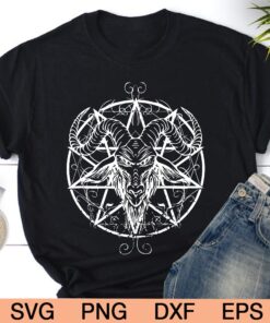 Baphomet, Church of Satan Symbol, Occult Satanic, Satan Symbol, christian, Knights Templar Layered Svg, Svg Eps Png Dxf
