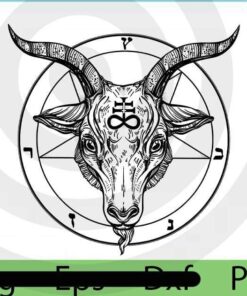 Baphomet Goat Head , 2021 Halloween, scary horror art, Halloween Theme, funny cute Wording Art, Customizable PNG