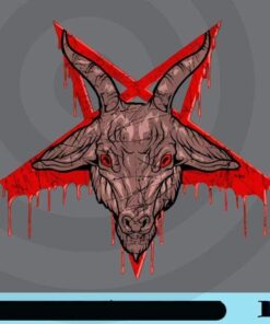 Baphomet Satanisches Pentagramm Ziegenkopf Stern, Goat, Devil men woman Customizable PNG