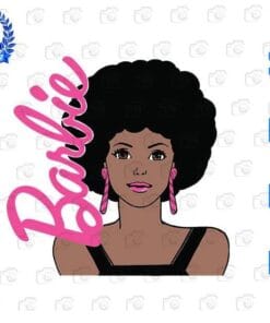 Barbie Afro Barbie Portrait, African American Lady, Curly Hair, Strong Black Woman, Layered Svg, Svg Eps Png Dxf