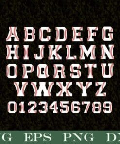 Baseball Font, Baseball Alphabet, Love Baseball, Gift for Baseball Player, SVG PNG DXF, EPS, PDF