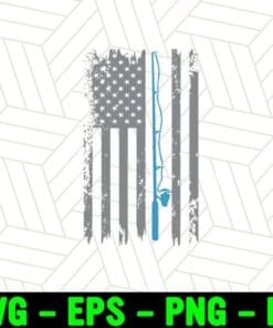 Bass Fishing Distressed American Flag, Fishing, Funny Fishing Gifts, Fly Fishing, Ice Fishing, Dee Sea Fishing, Sea Fishing Layered Svg Eps Png Dxf