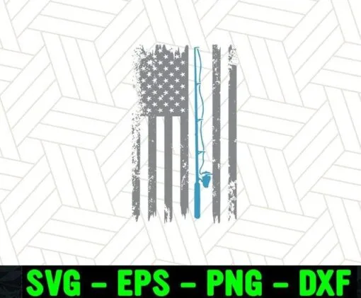 Bass Fishing Distressed American Flag, Fishing, Funny Fishing Gifts, Fly Fishing, Ice Fishing, Dee Sea Fishing, Sea Fishing Layered Svg Eps Png Dxf