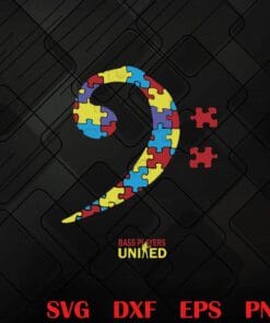 Bass Players United, Adam Phillips, Guitar Bass Players, Colourful Puzzle, Autism Layered Svg, Svg Eps Png Dxf