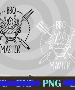 BBQ Master Smoke smoking kitchen cooking grilling meat Design Bundles Customizable PNG