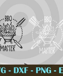 BBQ Master smoking cooking kitchen stuff Customizable Layered Svg, Svg Eps Png Dxf