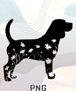 Beagle Dog Flower PNG