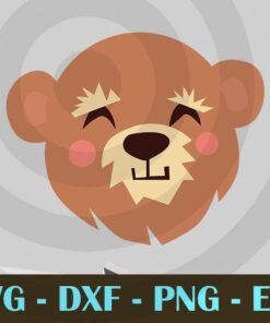Bear cute animal Customizable Layered Svg, Svg Eps Png Dxf