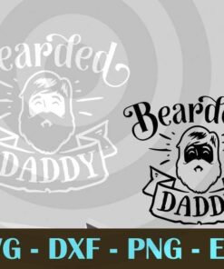 Bearded daddy , Love Dad, Daddy, Father's Day, Customizable Layered Svg, Svg Eps Png Dxf