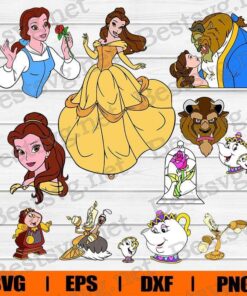 Beauty And The Beast Bundle, Belle Lover , Disney Lover , Disney Princess , Beauty Lover , Beauty And The Beast Cartoon, Disney Cartoon, Svg Eps Png Dxf
