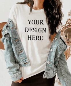 Bella Canvas 3001 mock up. Bella Canvas white shirt mock up. T-shirt mock up. Model mock up. White shirt mock up.