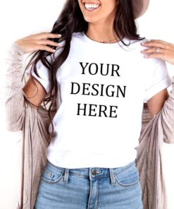 Bella Canvas 3001 mock up. Bella Canvas white shirt mock up. T-shirt mock up. Model mock up. White shirt mock up.
