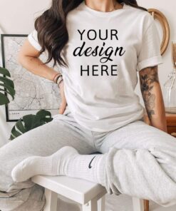 Bella Canvas 3001 mockup. Bella Canvas white shirt mockup. Tshirt mockup. Mockup model. Whitw shirt mockup. 3001 bella canvas mockup