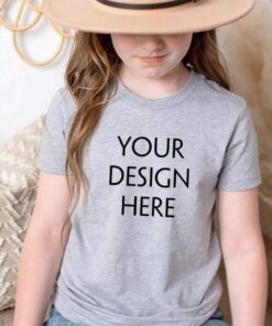 Bella Canvas 3001Y Model Mockup - Athletic Heather Shirt Mockup - Kids Shirt Mockup - Child Model Shirt Mockup - Bella Canvas Mockup
