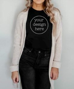 Bella Canvas Black 3001 Mockup| Black T-shirt Mockup| Cute Shirt Mockups| Mockup Shirt
