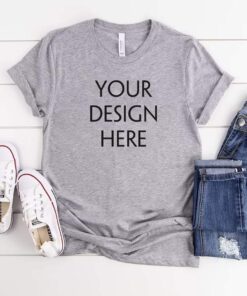 Bella Canvas Mockup 3001 Mockup Tshirt ATHLETIC HEATHER Flat Lay Mock up Shirt Mockup Digital Mockup Clothing Mockups Mockup Tshirt Flat Lay