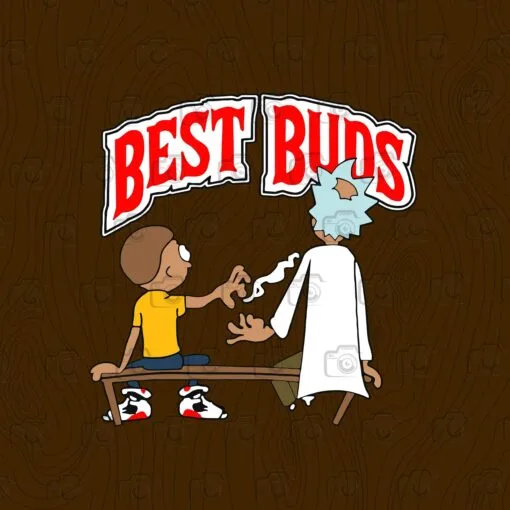 Best Buds, Rick & Morty, Smoking Weed, Cannabis, Gift for Stoner, 420 Culture, Young and Old, Friendship, cartoon,Layered Svg Eps Png Dxf