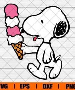 Best Snoopy Ice Cream Svg, Snoopy Svg, Ice Cream Svg, Disney Cartoon, Layered SVG, DXF, PNG, EPS