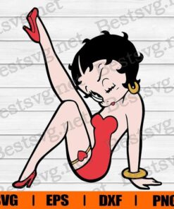 Betty Boop , Betty Boop Cartoon, Disney Cartoon, Betty Boop Lover Svg Eps Png Dxf