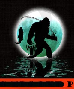 Bigfoot Fishing Funny, 2021 Halloween T-shirt, 2021 halloween Art, cute 2021 halloween gift, halloween theme, Customizable PNG