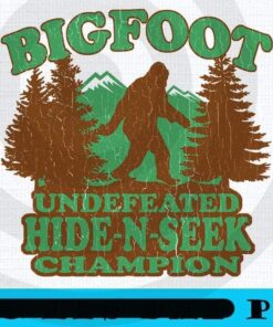 Bigfoot Hide N Seek Champion vintage, Happy Christmas X-mas, Christmas Day, Christmas Gift, Customizable PNG