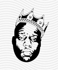 Biggie, BIG, Biggie smalls, Hip Hop, American Rapper, Biggie Face, BIG wears Clown, Layered Svg Eps Png Dxf