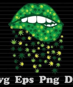 Biting Lips 420 Weed Cannabis Marijuana Stoner Gift, Dripping Weed Lips, Biting Lips, Cannabis Lips, Cannabis Lovers SVG PNG DXF, EPS, PDF