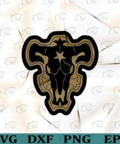 Black Bulls Squad Emblem, Black Clover Graphic, Yami, Asta, Magic Knights , Anime Logo Svg, Cosplay, Cow Head Layered, Svg Eps Png Dxf
