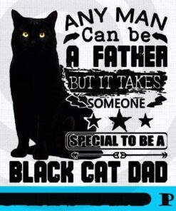 Black Cat Dad Man, 2021 halloween, halloween theme, 2021 halloween gift for woman man, Customizable PNG