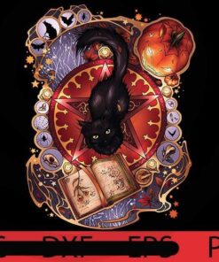 Black Cat Magic , Halloween 2021, Halloween, 2021 Halloween, Halloween Theme, Cute Funny Scary Halloween, man woman Children gift, Customizable PNG