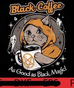 Black Coffee , Halloween, Halloween Art, Trending, Cute Halloween, Cute Art, Funny art, scary Art, 2021 halloween, 2021 halloween gift, halloween theme, man gift, woman gift, Customizable PNG