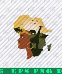 Black History, Black Live Matter, Wildlife, Black Woman, Africa Woman, Black Strong Girl, Giraffe Layered Svg Eps Png Dxf
