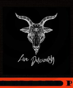 Black Phillip the Goat - Live Deliciously, Horror Movie, Horror Film, 2021 Halloween, Halloween Day, Scary Halloween Movie Art Customizable PNG