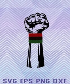 Black Power Fist, Black nationalism, Black pride, defiance, solidarity, and socialism, Black Power fist logo, anti-racism Layered Svg Eps Png Dxf