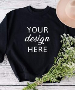 Black Sweater Mockup Gildan 18000 Mockup Gildan Black Sweatshirt Mockup Model Mockup Stock Photography SVG Mockup JPG Digital Download