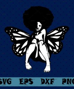 Black woman, Black Queen, Black Girl Magic, Butterfly, Butterfly Woman, African American Woman SVG PNG DXF, EPS, PDF