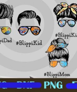 Blippi Family, Blippi Momma, Blippi Dad, Blippi Kid, Blippi Cartoon, Blippi Fans, Blippi Lover, Customizable PNG