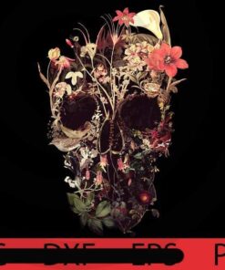 Bloom Skull, Halloween 2021, Halloween, Halloween Theme, Halloween Art, 2021 Halloween, Halloween Gift, Man woman gift, Customizable PNG