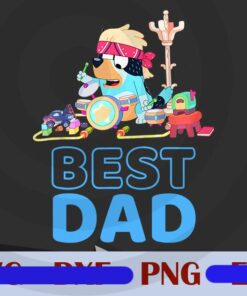 Bluey Dad Best Matching Family, Bluey Fans, Gift, Customizable PNG