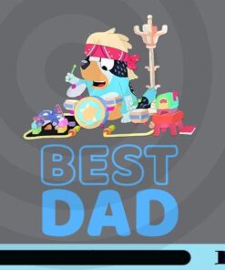 Bluey Dad Png, Best Dad Png, Bluey Family Png, Father's Day Cartoon Customizable Png