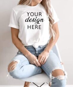 Boho Shirt Mockup| Bella Canvas 3001 Mockup| White T-shirt Mockup| Cute Shirt Mockups| Model Mockup