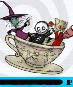 Boogie's Boys Mad Tea Party , The Nightmare Before Christmas, Halloween 2021, Disney Film, Customizable PNG