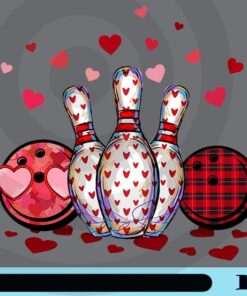 BOWLING VALETINE'S DAY, Great Gift For Grandma, Meemaw, Bowling Lovers, Family , Coupler , Group Customizable Png